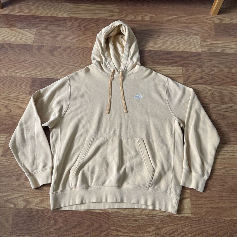 Nike Sportswear Club Fleece Hoodie Mens L  Peach/Light Orange Pullover